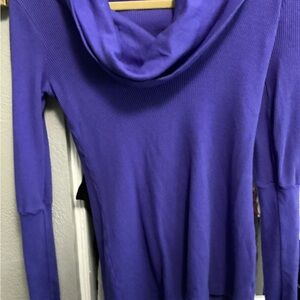 Women's Purple Cowl Neck Sweater